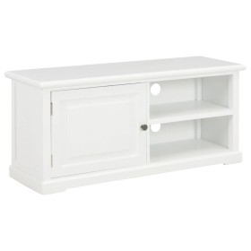 Mueble para TV de madera blanco 90x30x40 cm en Muebles TV | Comprar online en Foru.es