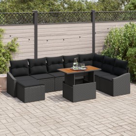 Conjunto de sofá de jardín Set de 9 Gris Rattan de , Sofás de exterior - Ref: Foro24-3349876, Precio: 598,59 €, Descuento: %