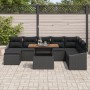 Conjunto de sofá de jardín Set de 9 Gris Rattan de , Sofás de exterior - Ref: Foro24-3349876, Precio: 598,59 €, Descuento: %