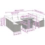 Conjunto de Comedor de Jardín de 10 Piezas con Cojines Negro Poliratán Acacia de , Sofás de exterior - Ref: Foro24-3349879, P...