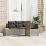 Conjunto de Sofá de Jardín Set de 5 Gris, Marrón (Ratan) de , Sofás de exterior - Ref: Foro24-3349894, Precio: 368,32 €, Desc...