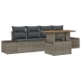 Conjunto de Sofá de Jardín Set de 5 Gris, Marrón (Ratan) de , Sofás de exterior - Ref: Foro24-3349894, Precio: 368,32 €, Desc...