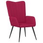 Sillón de relax con taburete terciopelo rojo tinto en Sillones | Comprar online en Foru.es