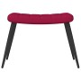 Sillón de relax con taburete terciopelo rojo tinto en Sillones | Comprar online en Foru.es