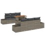 Juego de Sofá de Jardín Juego de 7 Gris Mimbre de , Sofás de exterior - Ref: Foro24-3349908, Precio: 551,53 €, Descuento: %