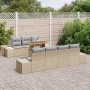 Conjunto de Sofá de Jardín 8 Piezas Beige Ratán Mesa de Exterior de , Sofás de exterior - Ref: Foro24-3349923, Precio: 622,93...