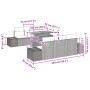 Conjunto de Sofá de Jardín Juego de 8 Gris de , Sofás de exterior - Ref: Foro24-3349922, Precio: 601,79 €, Descuento: %