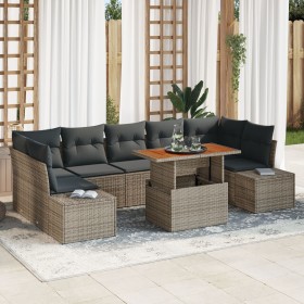 Conjunto de Sofá de Jardín Set de 8 Marrón, Gris de , Sofás de exterior - Ref: Foro24-3349929, Precio: 568,46 €, Descuento: %