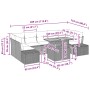 Conjunto de Sofá de Jardín Set de 8 Marrón, Gris de , Sofás de exterior - Ref: Foro24-3349929, Precio: 568,46 €, Descuento: %