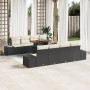 Juego de Sofá de Jardín Conjunto de 7 Negro de , Sofás de exterior - Ref: Foro24-3349935, Precio: 639,90 €, Descuento: %