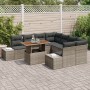 Conjunto de Sofá de Jardín Juego de 9 Gris Poliratán de , Sofás de exterior - Ref: Foro24-3349943, Precio: 614,66 €, Descuent...