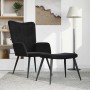 Sillón de relax con taburete terciopelo negro en Sillones | Comprar online en Foru.es