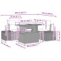 Conjunto de Comedor de Jardín de 5 Piezas con Cojines Negro Ratán de , Sofás de exterior - Ref: Foro24-3349956, Precio: 395,2...