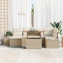 Juego de Sofá de Jardín Set de 7 Beige Rattan de , Sofás de exterior - Ref: Foro24-3349987, Precio: 516,40 €, Descuento: %