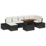 Conjunto de Sofás de Jardín Set de 8 Cojines crema con marco negro de , Sofás de exterior - Ref: Foro24-3349991, Precio: 511,...