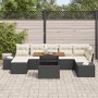 Conjunto de Sofás de Jardín Set de 8 Cojines crema con marco negro de , Sofás de exterior - Ref: Foro24-3349991, Precio: 511,...