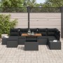 Conjunto de Sofá de Jardín Conjunto de 8 Negro de , Sofás de exterior - Ref: Foro24-3349995, Precio: 554,87 €, Descuento: %