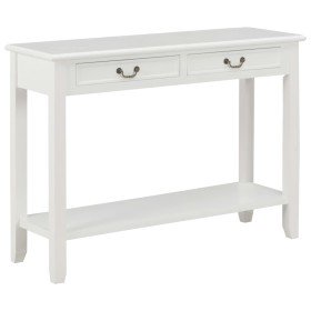 Mesa consola de madera blanco 110x35x80 cm en Mesas auxiliares | Comprar online en Foru.es