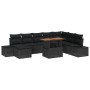 Juego de Sofá de Jardín Juego de 9 Negro Ratán de , Sofás de exterior - Ref: Foro24-3350002, Precio: 616,75 €, Descuento: %