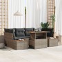 Conjunto de Sofás de Jardín Set de 6 Gris Ratán de , Sofás de exterior - Ref: Foro24-3350036, Precio: 525,49 €, Descuento: %