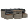 Conjunto de Sofás de Jardín Set de 6 Gris Ratán de , Sofás de exterior - Ref: Foro24-3350036, Precio: 525,49 €, Descuento: %