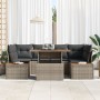Conjunto de Sofás de Jardín Set de 6 Gris Ratán de , Sofás de exterior - Ref: Foro24-3350036, Precio: 525,49 €, Descuento: %
