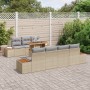 Conjunto de Sofás de Jardín Juego de 8 Beige Ratán de , Sofás de exterior - Ref: Foro24-3350042, Precio: 654,91 €, Descuento: %