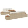 Conjunto de Sofás de Jardín 8 Piezas Beige y Blanco de , Sofás de exterior - Ref: Foro24-3350043, Precio: 652,89 €, Descuento: %