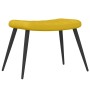 Sillón de relax con taburete terciopelo amarillo mostaza en Sillones | Comprar online en Foru.es