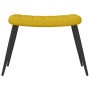 Sillón de relax con taburete terciopelo amarillo mostaza en Sillones | Comprar online en Foru.es