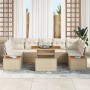 Conjunto de Sofá de Jardín Set de 8 Beige y Crema de , Sofás de exterior - Ref: Foro24-3350048, Precio: 620,32 €, Descuento: %