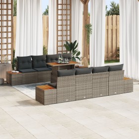 Set de Sofá de Jardín Conjunto de 9 Taupe Ratán de , Sofás de exterior - Ref: Foro24-3350051, Precio: 699,92 €, Descuento: %