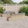Juego de Sofá Jardín Conjunto de 9 Piezas Beige Ratán PE de , Sofás de exterior - Ref: Foro24-3350052, Precio: 701,41 €, Desc...