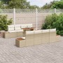Conjunto de sofá de jardín Conjunto de 9 piezas Beige Ratán de , Sofás de exterior - Ref: Foro24-3350053, Precio: 726,29 €, D...