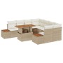 Juego de Sofá de Jardín Juego de 9 Beige Ratán de , Sofás de exterior - Ref: Foro24-3350058, Precio: 673,68 €, Descuento: %