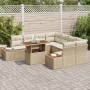 Juego de Sofá de Jardín Juego de 9 Beige Ratán de , Sofás de exterior - Ref: Foro24-3350058, Precio: 673,68 €, Descuento: %