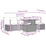 Conjunto de Sofá de Jardín Conjunto de 6 Gris de , Sofás de exterior - Ref: Foro24-3350061, Precio: 423,40 €, Descuento: %