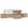 Conjunto de Sofá de Jardín Conjunto de 6 Beige, Crema de , Sofás de exterior - Ref: Foro24-3350063, Precio: 449,04 €, Descuen...