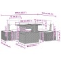 Set de Sofá de Jardín Set de 5 Negro Ratán de , Sofás de exterior - Ref: Foro24-3350064, Precio: 404,58 €, Descuento: %