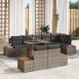 Set de sofá para jardín Set de 9 Gris, Madera Natural de , Sofás de exterior - Ref: Foro24-3350081, Precio: 715,35 €, Descuen...
