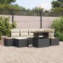 Juego de Sofá de Jardín Set de 7 Beige, Negro de , Sofás de exterior - Ref: Foro24-3350084, Precio: 490,01 €, Descuento: %