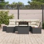 Juego de Sofá de Jardín Set de 7 Beige, Negro de , Sofás de exterior - Ref: Foro24-3350084, Precio: 490,01 €, Descuento: %