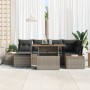 Conjunto de Sofá de Jardín Set de 7 Gris Ratán de , Sofás de exterior - Ref: Foro24-3350086, Precio: 497,06 €, Descuento: %