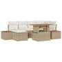Juego de Sofá de Jardín Set de 7 Beige Ratán Muebles de Jardín de , Sofás de exterior - Ref: Foro24-3350088, Precio: 531,11 €...