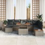Set de Sofás Jardín Conjunto de 9 Gris Ratán de , Sofás de exterior - Ref: Foro24-3350096, Precio: 609,88 €, Descuento: %