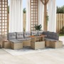 Conjunto de Sofá de Jardín Juego de 9 Beige, Gris de , Sofás de exterior - Ref: Foro24-3350097, Precio: 610,57 €, Descuento: %