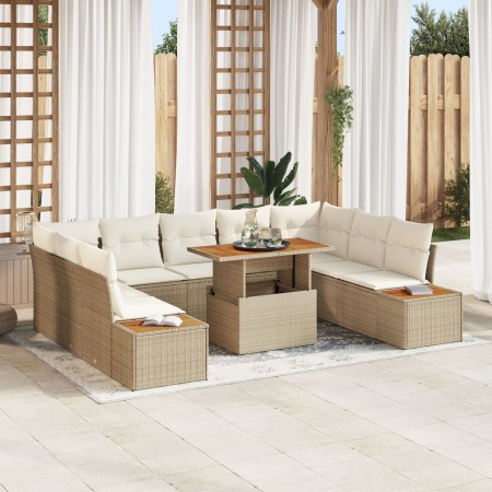 Conjunto de Sofá de Jardín Conjunto de 6 Beige Ratán de , Sofás de exterior - Ref: Foro24-3350103, Precio: 721,83 €, Descuent...