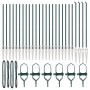 Postes de cerca con pico 26 pcs Ø32 mm 140 cm de acero galvanizado de , Postes de cerca - Ref: Foro24-3350173, Precio: 337,54...