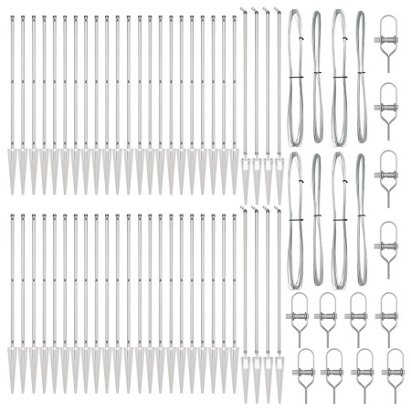 Poste de Cerca con Punta 52 pcs Ø32 mm 140 cm Acero Galvanizado de , Postes de cerca - Ref: Foro24-3350210, Precio: 686,93 €,...