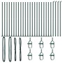 Postes de cerca Set de 52 Verde Acero 3.2 x 3.2 x 88.5 cm de , Postes de cerca - Ref: Foro24-3350233, Precio: 280,55 €, Descu...